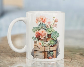 Spring Flowers Mug, coffee or tea cup, nature, flowers, gift idea