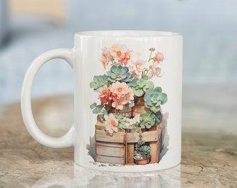 Mug Fleurs de Printemps, tasse à café ou thé, nature, fleurs, idée cadeau