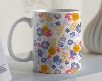 Mug Daisy, tasse à café ou thé, nature, fleurs, idée cadeau