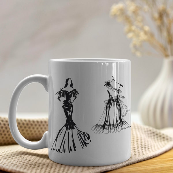 Mug Robes Vintage, tasse à thé ou café, idée cadeau femme