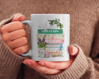 Adelecha Spring Pile Mug, coffee or tea cup, nature, flowers, gift idea