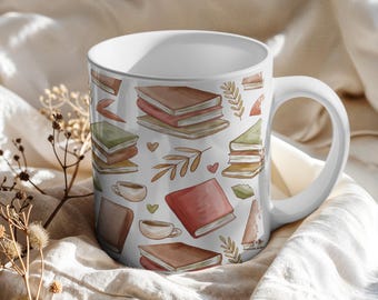 Mug Books, coffee or tea cup, book, gift idea