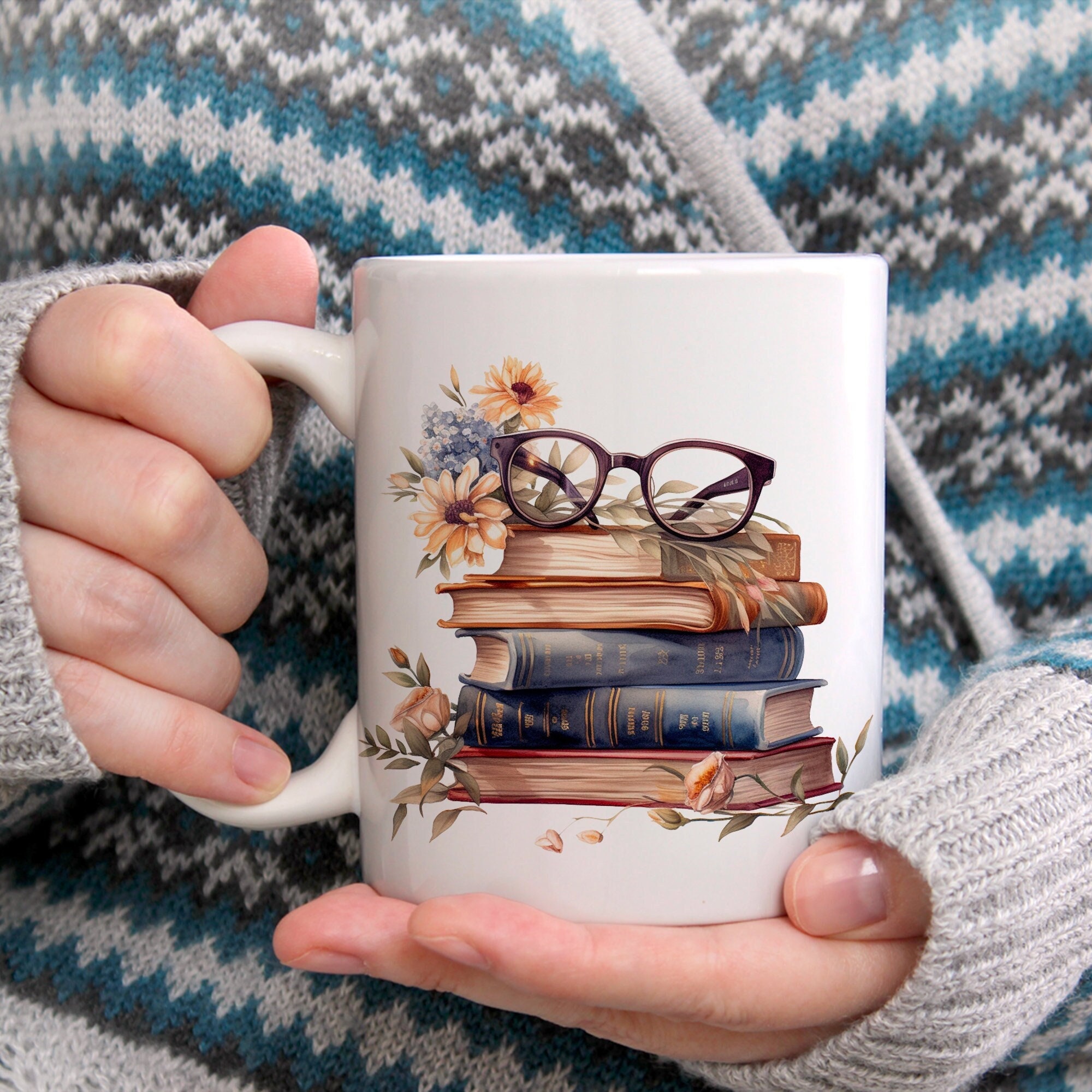 Idée Cadeau Pour Les Amateurs De Livres, Tasse En Verre Avec