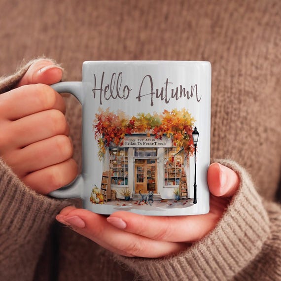Mug Hello Autumn, tasse à café ou thé, nature, idée cadeau
