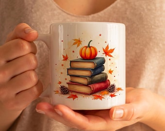 Autumn Pile Mug, coffee or tea cup, nature, gift idea