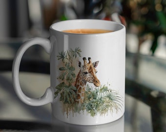 Mug Girafe, tasse à thé ou café, animaux, idée cadeau