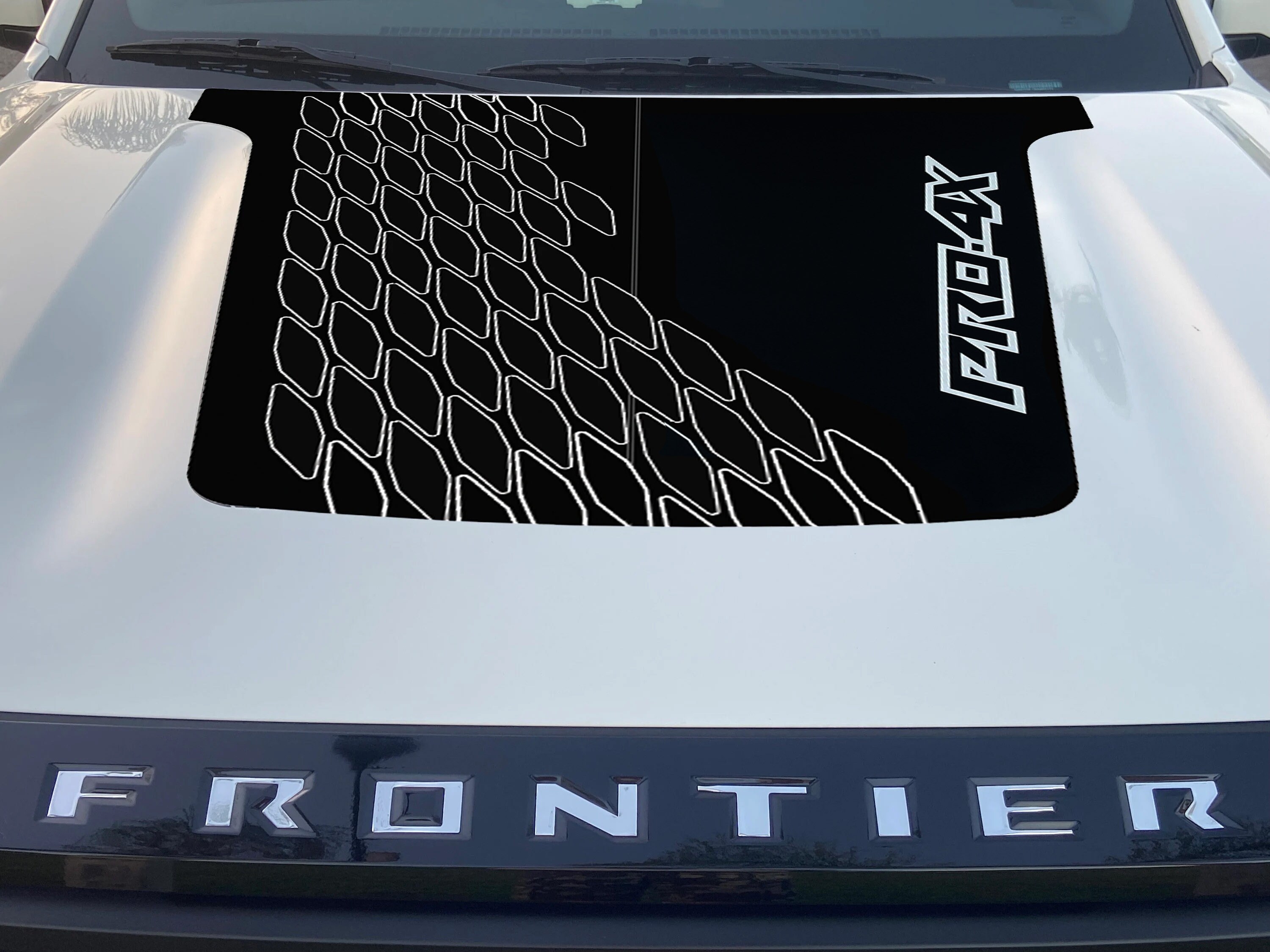 Hood Decal W/ PRO4X Logo + Tailgate Logo Inserts (for Nissan Frontier ...