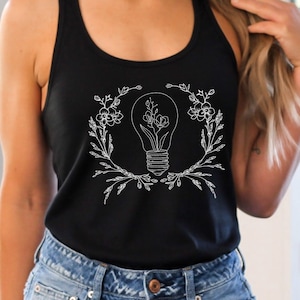 Flower Tank Top, Floral Tank, Flower Tank, Floral Graphic Tank, Gift for Women, Best Friend Gift, Nature Lover Tank Top, Womens Tank, Flower