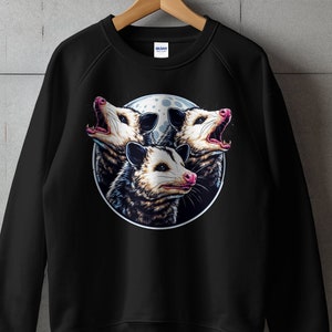 Three Opossums Howling at the Moon Sweatshirt Gift Idea, Opossum Lover Sweatshirt , Possum Sweatshirt , Funny Opossum Sweater, Fun Sweater
