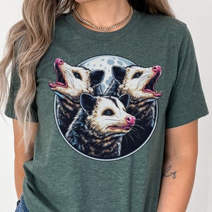 Three Opossums Howling at the Moon Shirt Gift Idea, Opossum Lover Shirt, Possum Shirt, Funny Opossum Shirt, Animal Lover Shirt, Opossum Tee