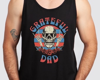 Grateful Dad Tank Top, Grateful Dead Tank, Camicia per la festa del papà, Regalo per la festa del papà, Regalo per papà, Divertente papà T-Shirt, Grateful Dad Tee