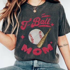 TBall Mom Shirt For Sports Mom, T-Ball Mom Shirt, T Ball Mom T-Shirt, T ball Mom T Shirt, Tball Game Day Shirt, Gift for Mom, Retro Shirt image 1