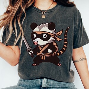 Ninja Opossum Comfort Colors Shirt, Opossum Lover Shirt, Opossum Shirt, Opossum T-Shirt, Funny Opossum Shirt, Possum Shirt, Comfort Colors