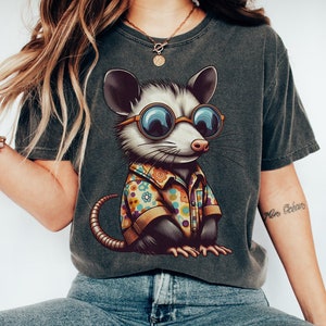 Groovy Opossum Comfort Colors Shirt for Opossum Lover Shirt for Animal Lover Shirt with Opossum Oversized Shirt Gift Idea for Possum Lovers