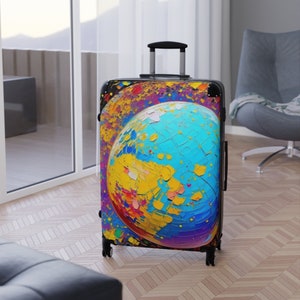 Suitcase With Wheels, Luggage With Wheels, Rolling Suitcase, Cabin Suitcase, Travel Suitcase, Carry on Suitcase, Graphic Suitcase, Suitcase