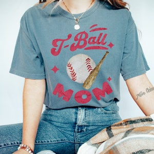 TBall Mom Shirt For Sports Mom, T-Ball Mom Shirt, T Ball Mom T-Shirt, T ball Mom T Shirt, Tball Game Day Shirt, Gift for Mom, Retro Shirt image 3