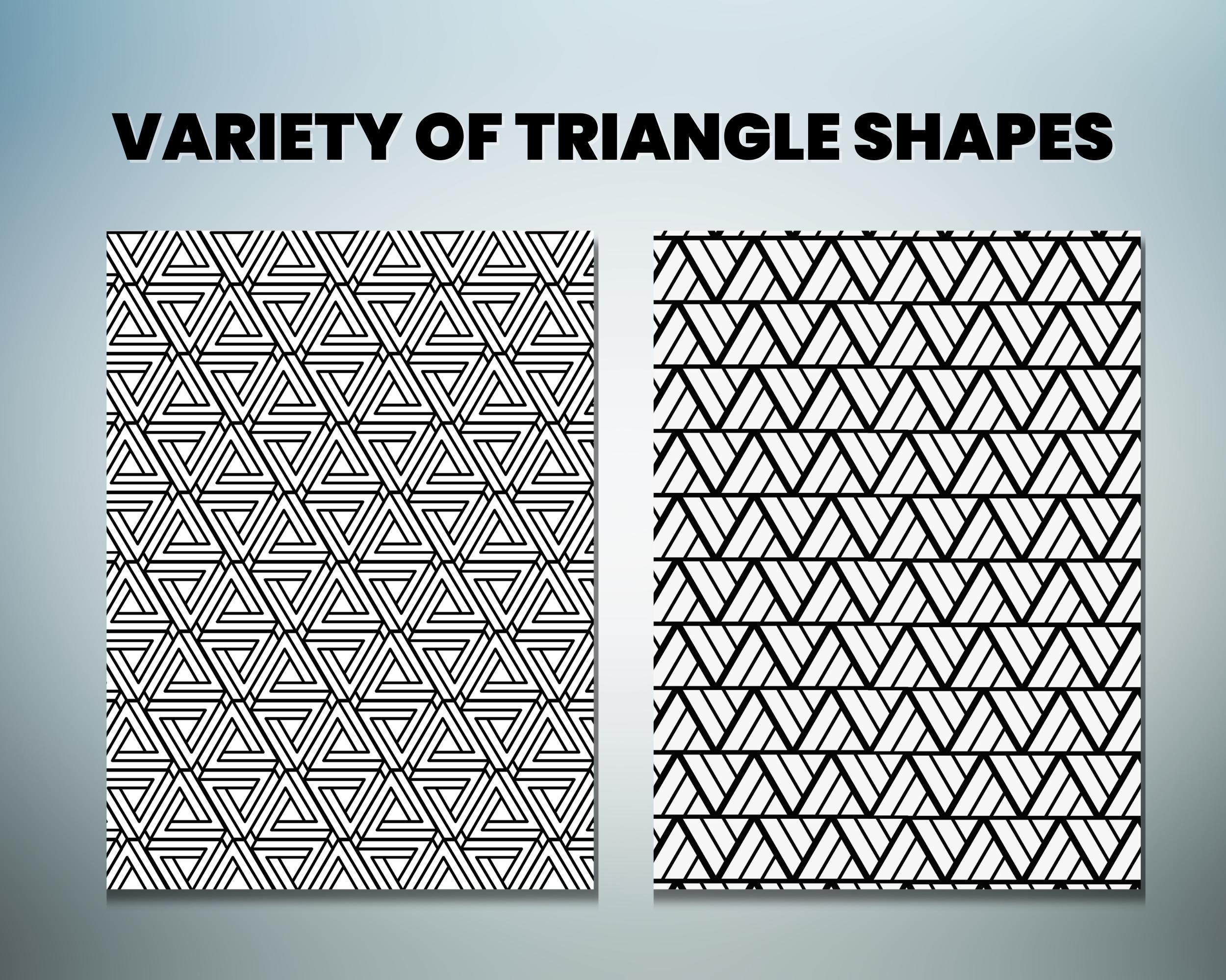 Triangle Pattern Coloring Pages for Adults | 50 Printable Geometric ...