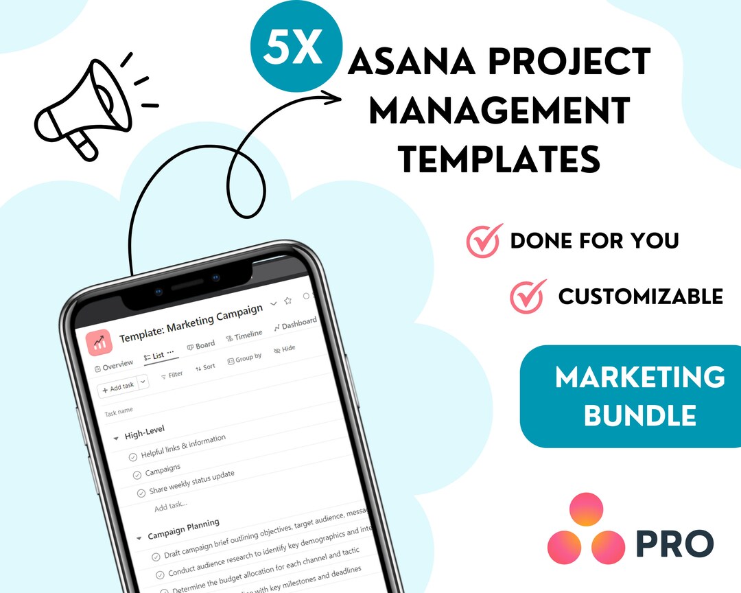 Asana Marketing Project Management Templates, Campaign Planner (digital