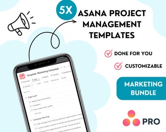 Plantillas de gestión de proyectos de marketing de Asana, Planificador de campañas (Descarga digital)