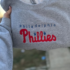 Phillies Embroidered Crewneck | Retro Baseball Sweatshirt | Handmade Philly Fan Apparel