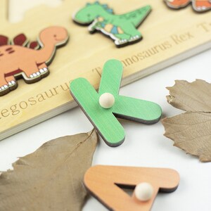 Dinosaur Montessori Puzzle Busy Board, Wooden Toys, Wooden Puzzles ...