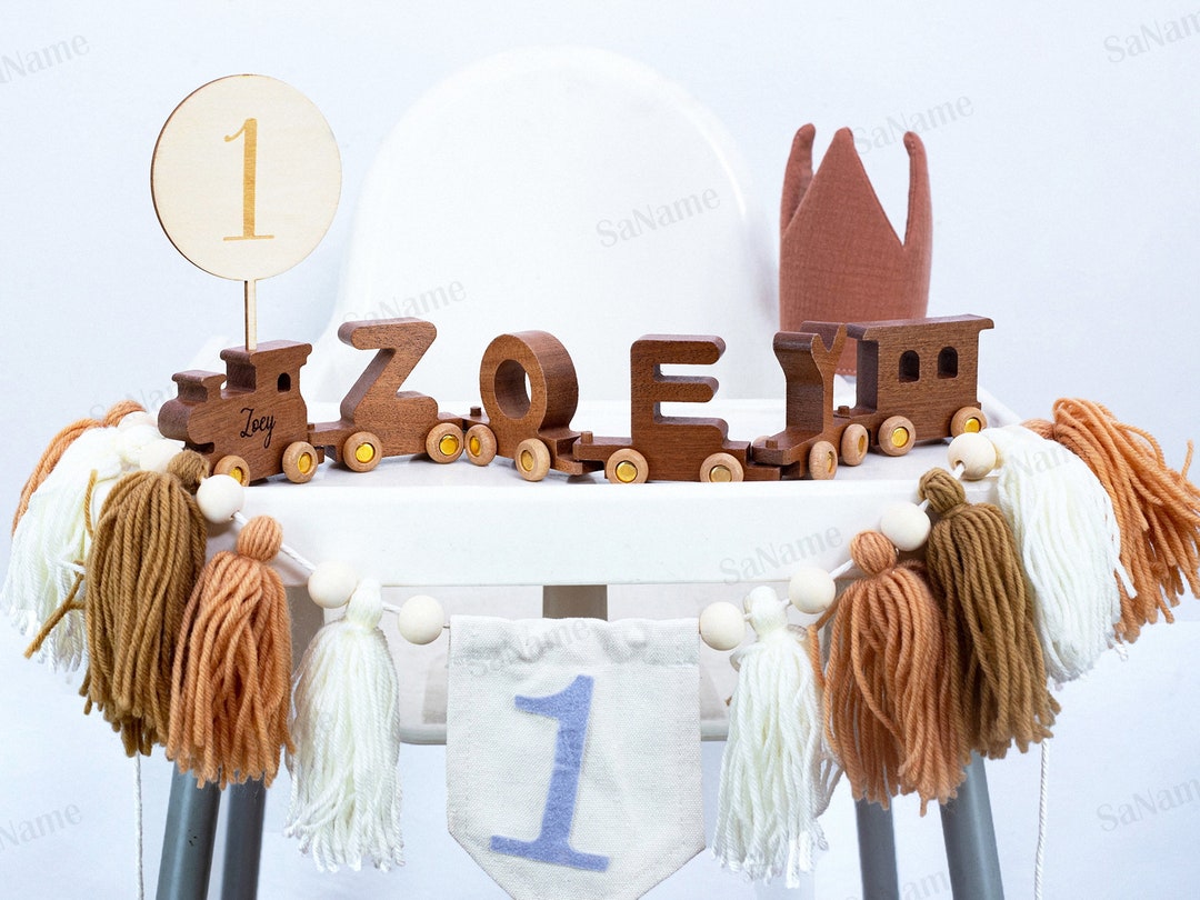 Wooden Toy Train With Name, Letters Train, Boy Gift, Toddler Sensory