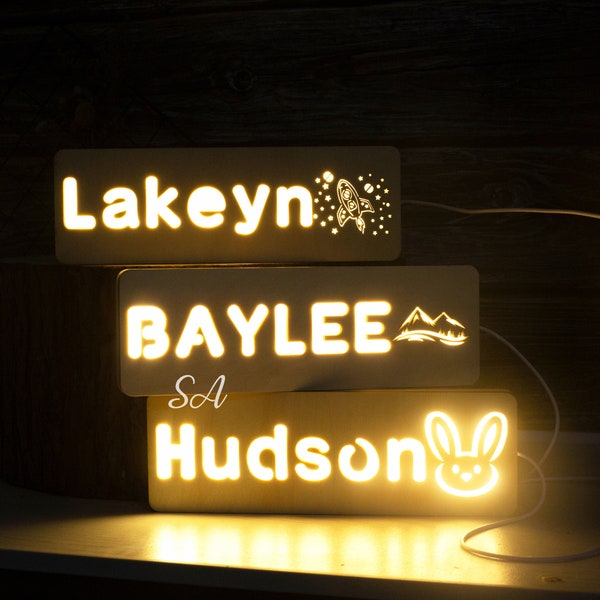 Personalized Baby Name Night Light, Baby Birthday Gifts, Nursery Decoration, Children's Name Signs, Newborn Bedside Essentials,Toddler Gifts