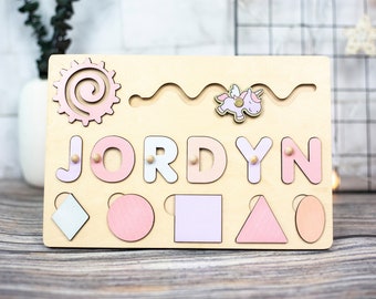 Wooden Name Puzzles,Name Puzzle,Toddler Toys, Personalized Puzzles, Children'S Gift Ideas, Baby Girl Gifts, Baby Boy Gifts, Newborn Gifts