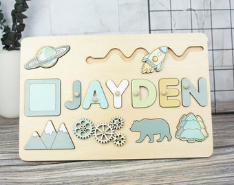 Personalized Name Puzzles | Newborn Gifts | Wooden Toys | Gifts For Babies | Christmas Gifts For Kids | Toys For Kids | First Birthday Gifts
