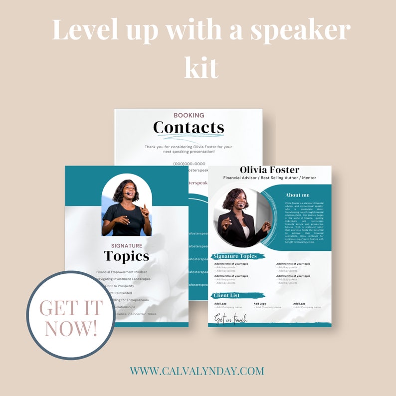 Speaker Card Examples Ultimate Speaker Kit - Etsy