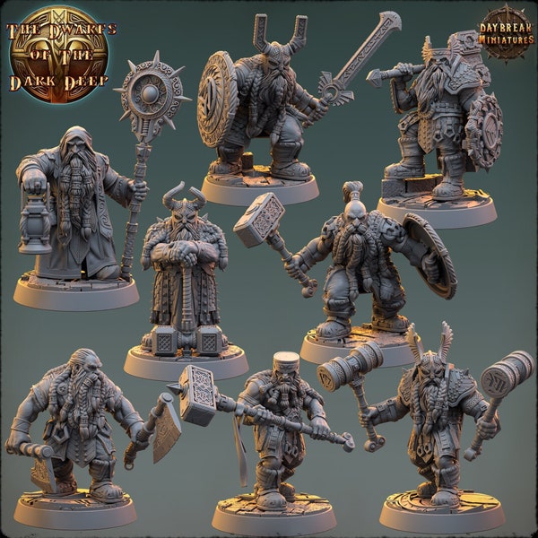 Zwerg | Zwerge • Tabletop Figur • Daybreak Miniatures • 32mm | 28mm, 75mm •  Figur Mini Minis Miniaturen Rollenspiel DnD HdR Fantasy