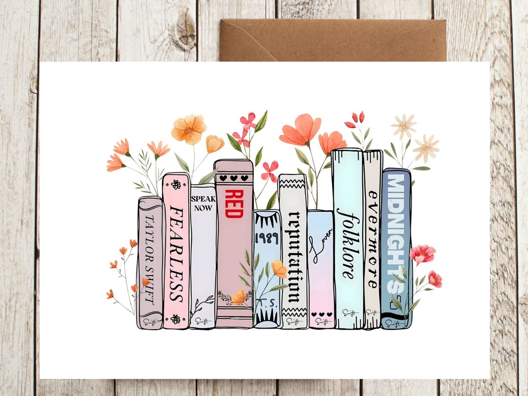 Taylor Swift Greeting Card Taylor Swift Album Titles Birthday Etsy