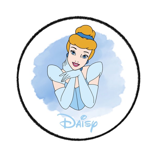 Cinderella Personalised Name stickers, Disney personalised stickers, 24 name stickers, Cinderella stickers, Child's gift