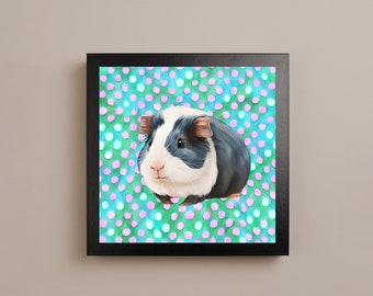 Guinea pig print, Guinea pig art print, Animal print, Animal art, Guinea pig lover gift, Guinea pig home decor, Guinea pig illustration.