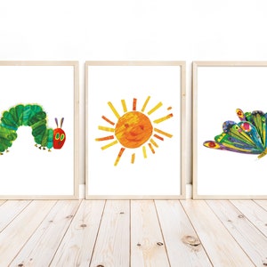 Set of 3 the Very Hungry Caterpillar Prints, Nursery Wall Art Print ...