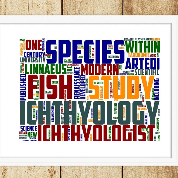 Ichthyologie Druck, Ichthyologe Wandkunst, Zoologe Druck, Meeresbiologe Druck, Ichthyologe Geschenk, Meereswissenschaftler Druck, Fisch Kunst