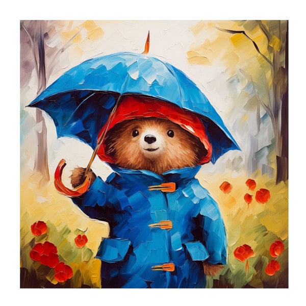 Acrylic Paddington Bear print, Paddington Bear wall art, Paddington Bear gift.