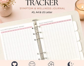 Printable Perimenopause and Menopause Journal Planner, Perimenopause and Menopause Symptom Tracker, Health Tracker, A4/A5 & US Letter Size