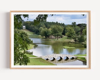 Surrey Painshill Park Wall Art Print, London Park Wall Art, Garden Wall Art, Landscaped Garden Print