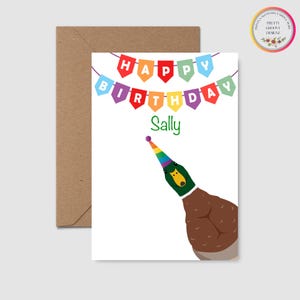 Personalised Duck Birthday Card, Fun Birthday Card, Novelty Birthday Card, Duck Lovers Card