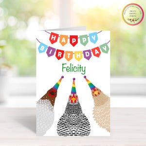 Personalised Chicken Birthday Card, Fun Birthday Card, Novelty Birthday Card, Chicken Lovers Birthday Card