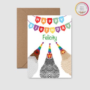 Chicken Birthday Card Personalised, Fun Birthday Card, Novelty Birthday Card, Chicken Lovers Card
