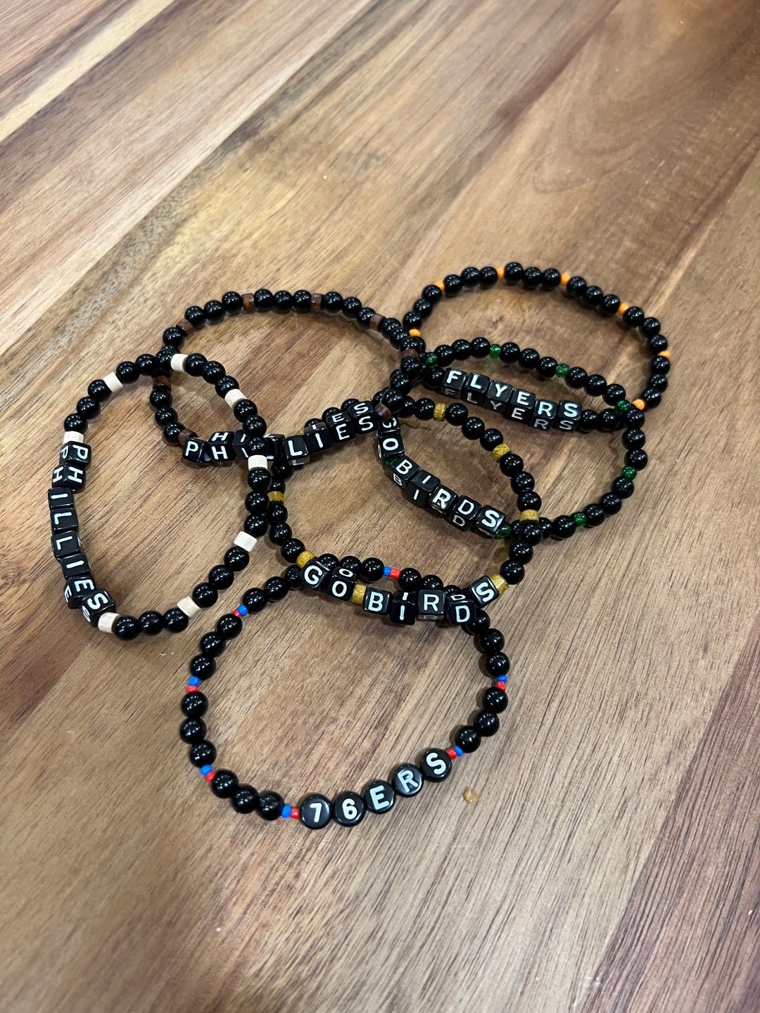 Mens Philadelphia Sports Fan Bracelets Etsy