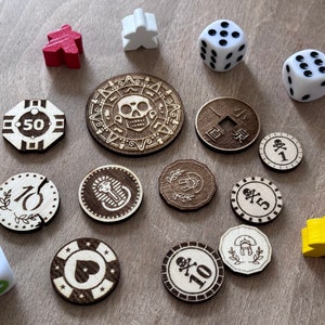 Themed Board Game Coin Set 34 Designs Laser Cutting Files for DIY Game ...
