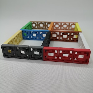 Miniature garden fence stone - square model.Colorful garden fence stone - square model. Perfect for dioramas, dollhouses, gifts, desk toy.