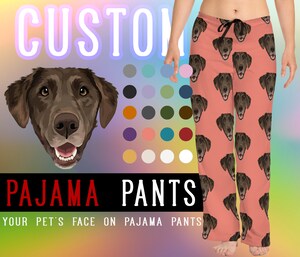 Pantalon De Pyjama Personnalisé Avec Tête D'animal De Compagnie