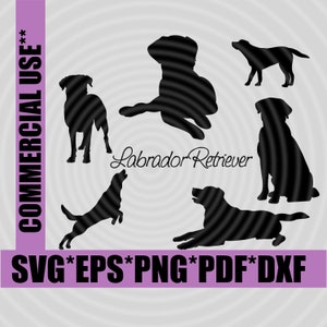 Labrador Retriever Silhouette Clip art, download/print svg vector files planner Commercial Use*