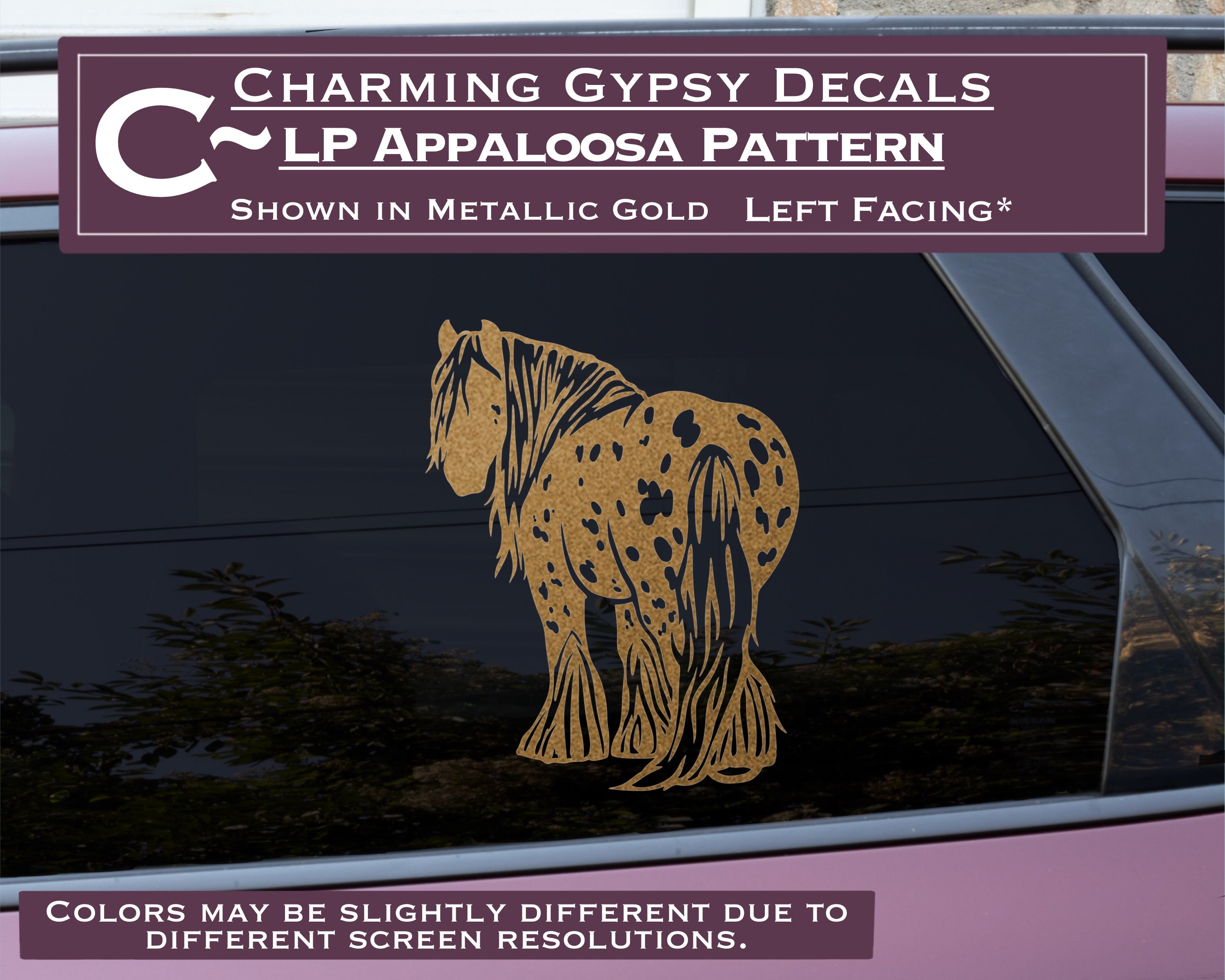 Original Gypsy Vanner Draft Horse Vinyl Car Decal Horse Etsy