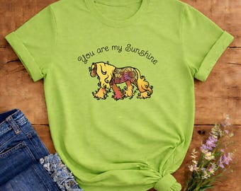 You are my sunshine | cotton graphic tshirt | sunflower and fun colors