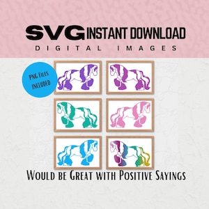 Original SVG Hairy Pinto Draft Horse Paquete multicolor silueta cricut gráfico gitano irlandés cob imagen digital descargar set mustang pastel